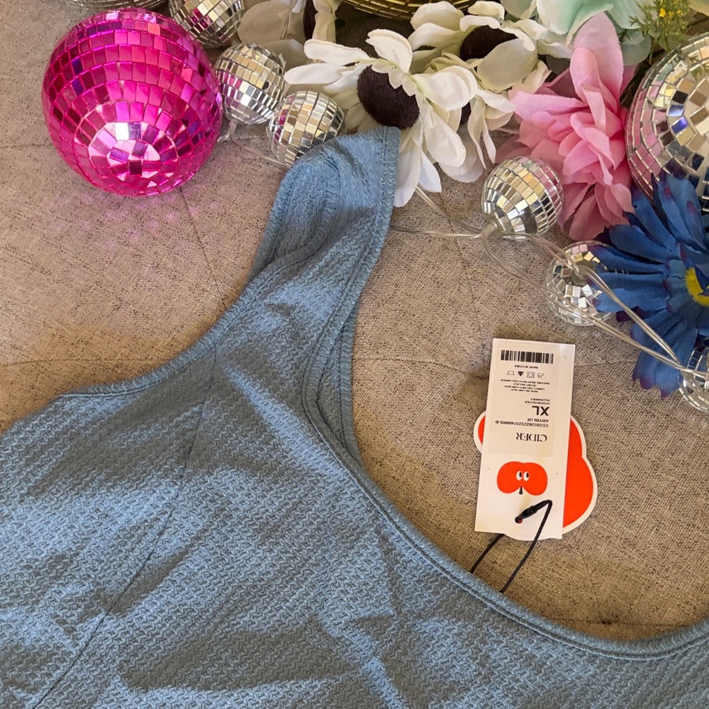 Blue Ribbed Tank & Shorts Set - Picture 9 of 11